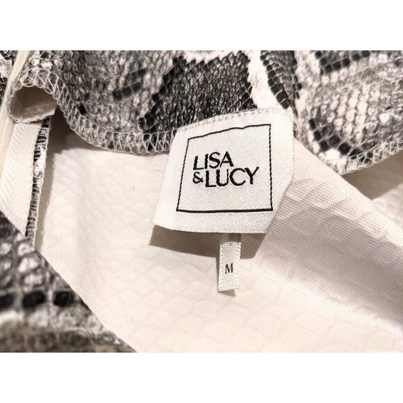 🐍 Lisa & Lucy Faux Snakeskin Mini Skirt Gray and Black Glamcore Womens M - Picture 3 of 3